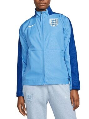 Nike England Dri-FIT Anthem Jacket Womens L Gym Blue Soccer Full Zip DV5601-462